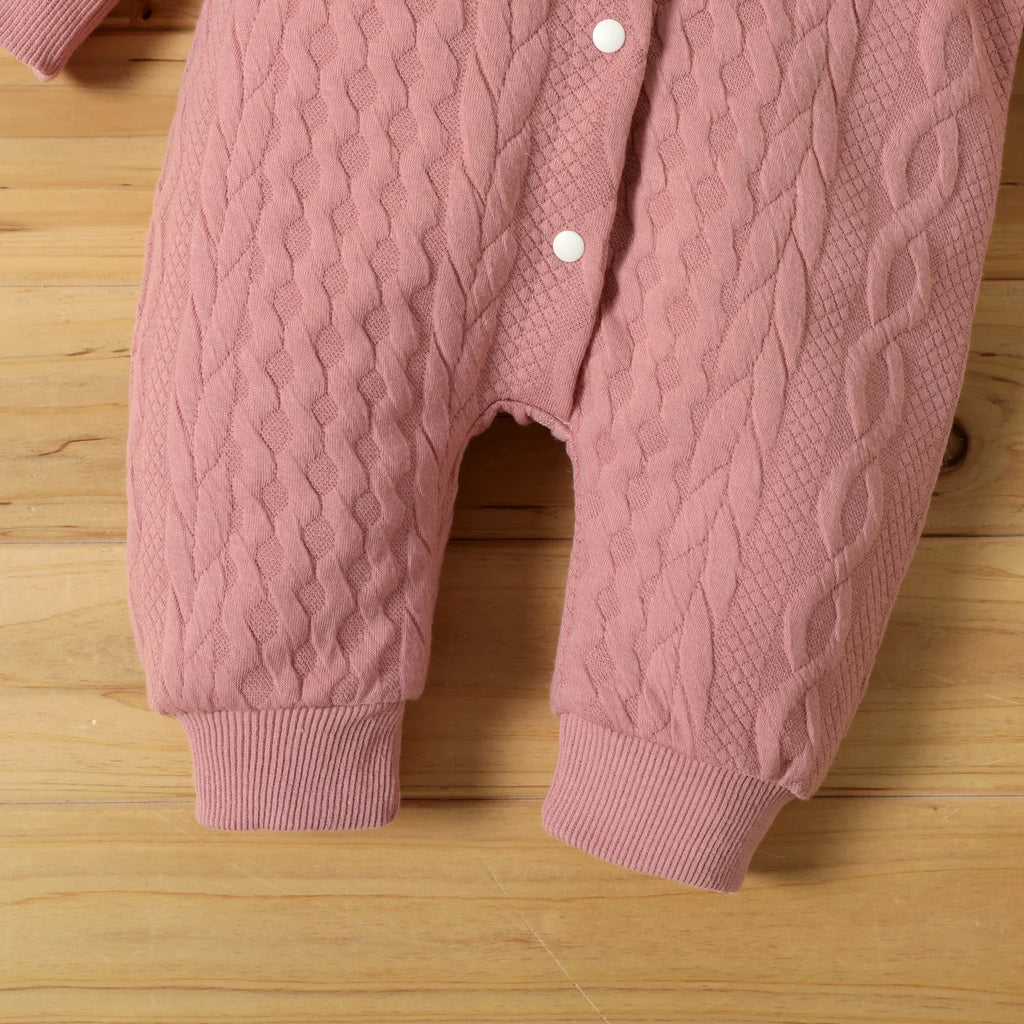 Autumn Winter Newborn Baby Romper Boys Girls Lovely Ears Hooded Long Sleeve Infant Bodysuit Warm Jumpsuit Toddler Girl Clothes