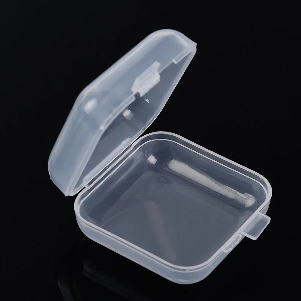 6PCS Mini Storage Box Transparent Square Plastic Box Earrings Jewelry Packaging Storage Small Square Box Jewelry Organizer