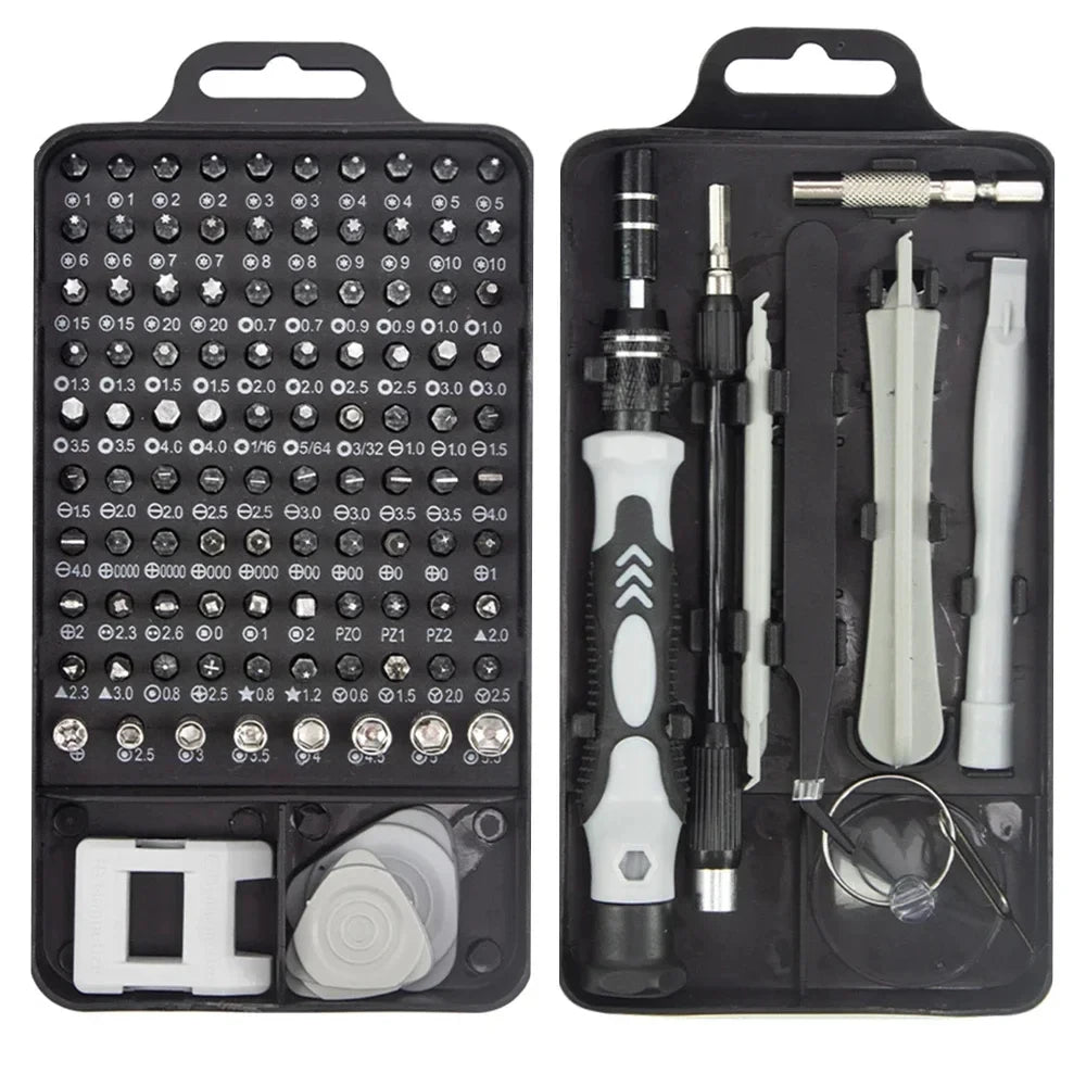Precision electronic magnetic repair tool set, including repair boxes for computers, iphones and home computers