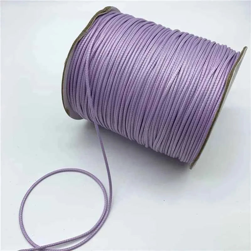 0.5mm 0.8mm 1mm 1.5mm 2mm Black Waxed Cotton Cord Waxed Thread Cord String Strap Necklace Rope For Jewelry Making