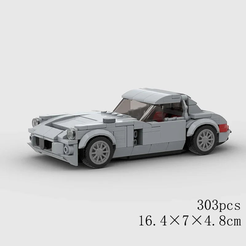 MOC Car Speed RX7 AE86 Chiron R8 Creative Racing Vehicle Model Building Block Super Race brick City Rally Sport Toy Technical