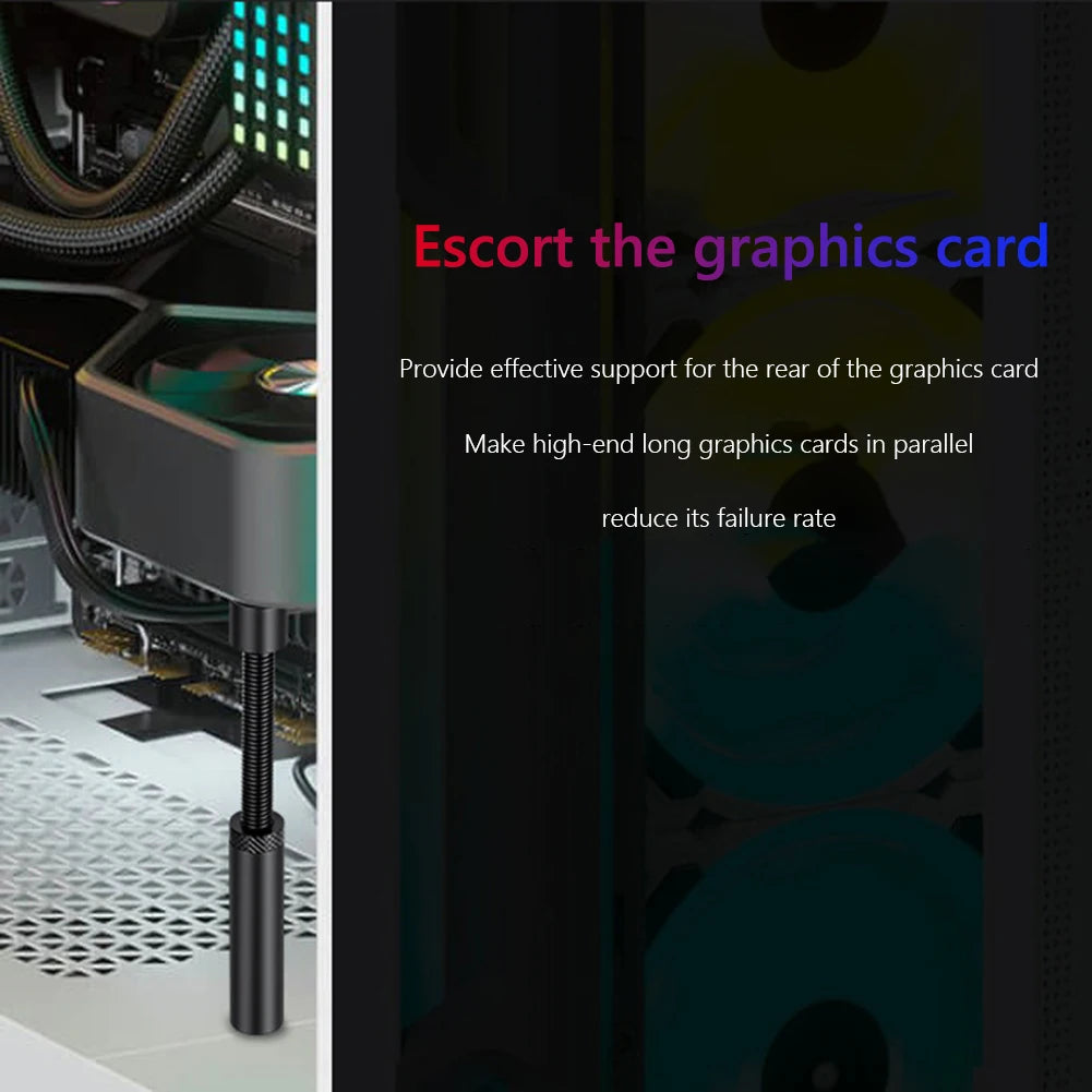Graphics Card GPU Holder Adjustable Telescopic Rotary Screw Aluminum Alloy Support Vertical GPU Bracket GPU Video Card Holder