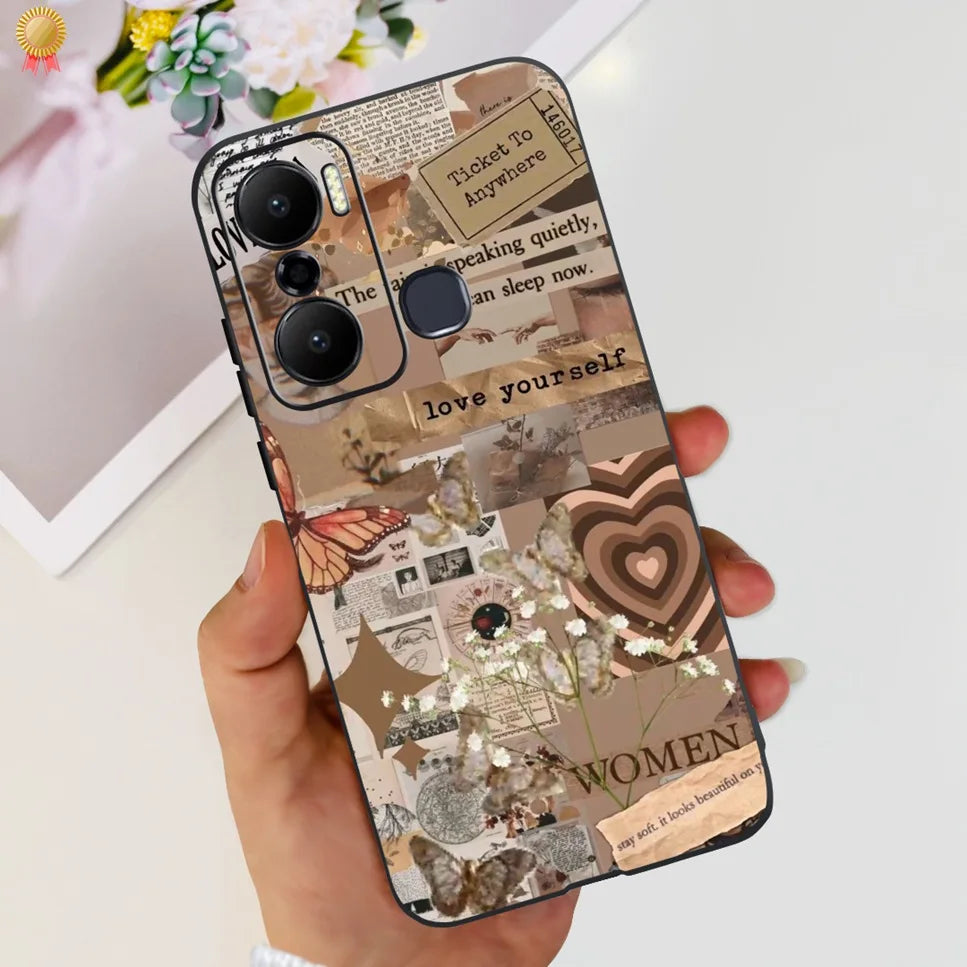 For Infinix Hot 20 Play 20i 4G Case Cute Astronaut Clear TPU Silicone Bumper Cover For Infinix Hot 20 Play 20i Phone Case Funda