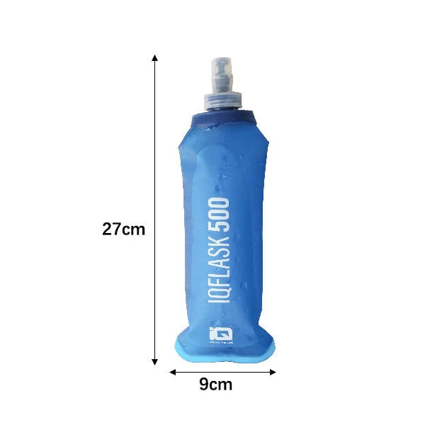 250ML/500ML Water Bottle Folding Soft Flask Sport Water Bottle Water Bag Collapsible Water Bottle Running Camping Hiking