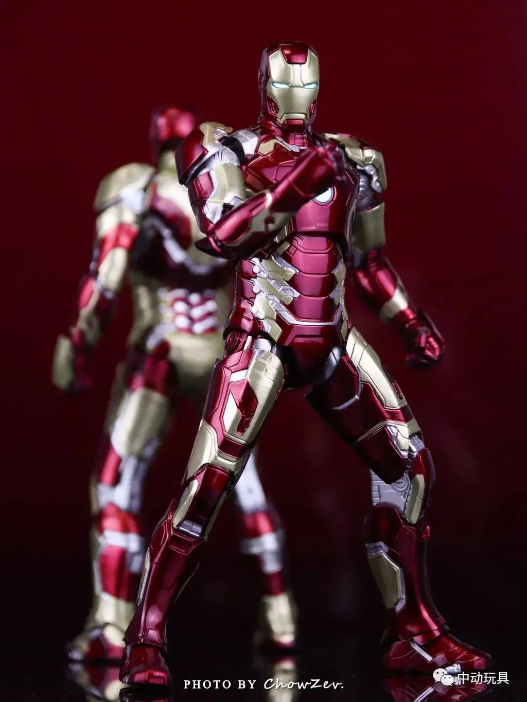 ZD Toys LED Light Iron Man MK1 MK2 MK3 MK4 MK5 MK6 MK7 MK43 MK50 7" Movie Action Figure Tony Stark Legends Toys