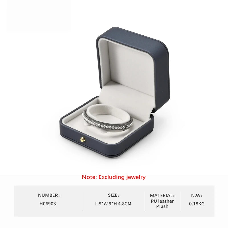 Oirlv Jewelry Ring Box Leather Earring Necklace Pendant Gifts Display Box For Proposal Engagement Wedding Case Jewelry Organizer