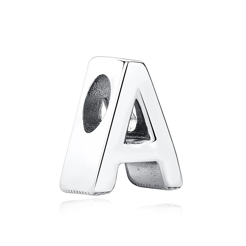 Original 925 Sterling Silver Charms Beads 12 Zodiac A-Z Letters Virgo Aries Fit Pan Brand Bracelets Necklaces Jewelry For Women