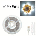 USB Led Strip Lights DC 5V 2835 White / Warm White Led Lights with ON/OFF Switch for Bedroom, Mirror, Cabinet, Wardrobe, TV