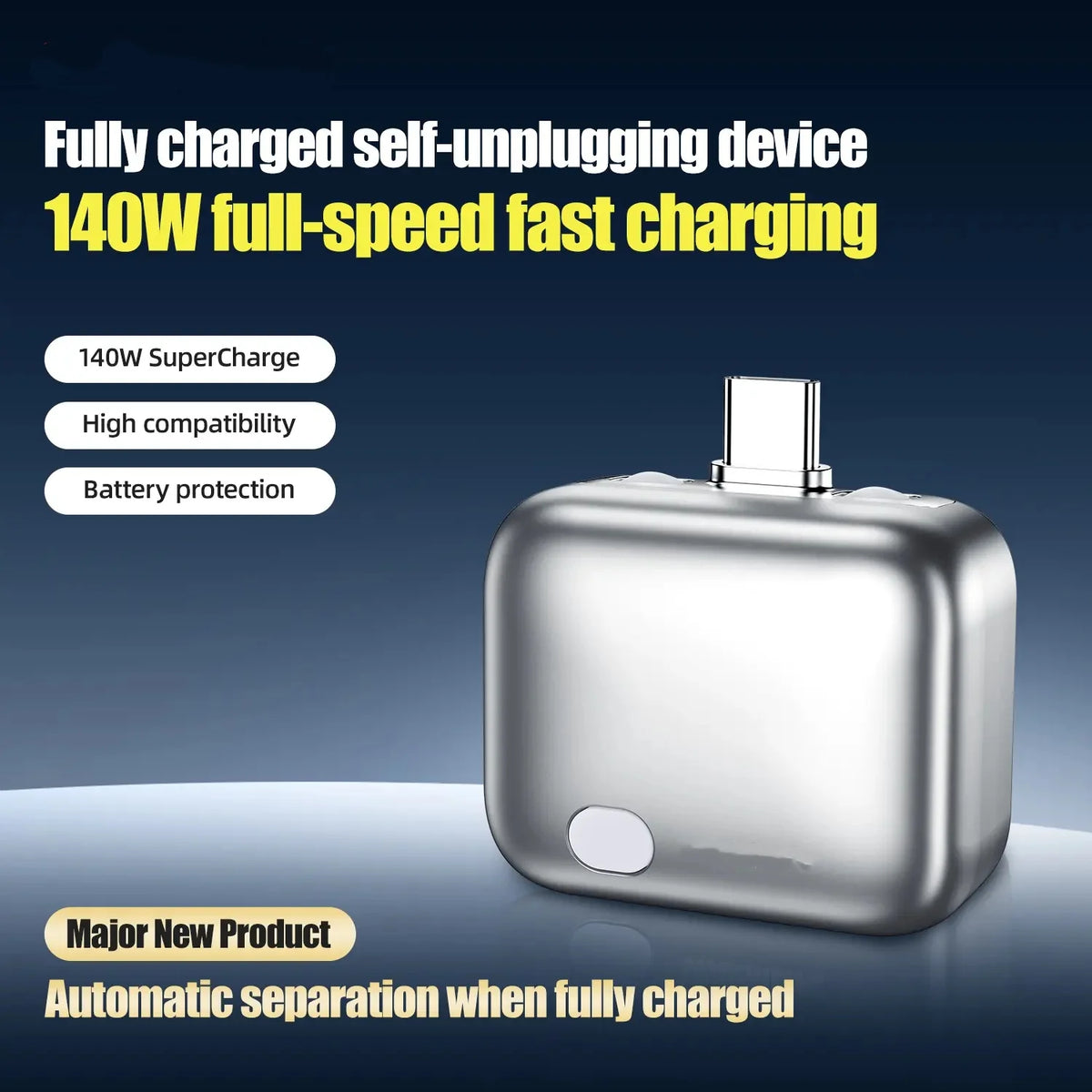 USB-C 140W Battery Guard – Auto Stop Overcharge Protector