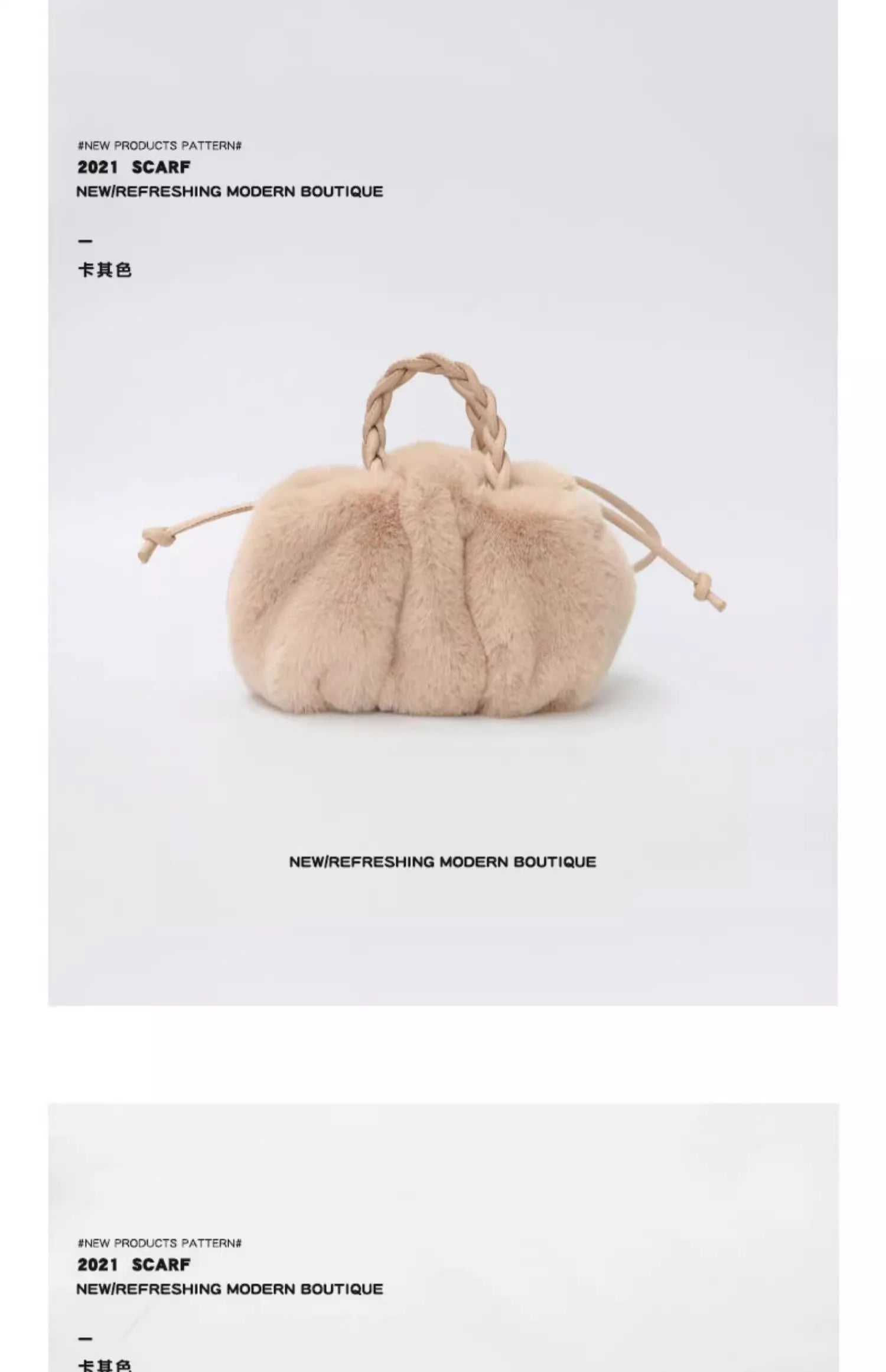 Autumn and winter versatile simple solid color portable hair bag women's autumn and winter new pleated cloud bag high-end plush