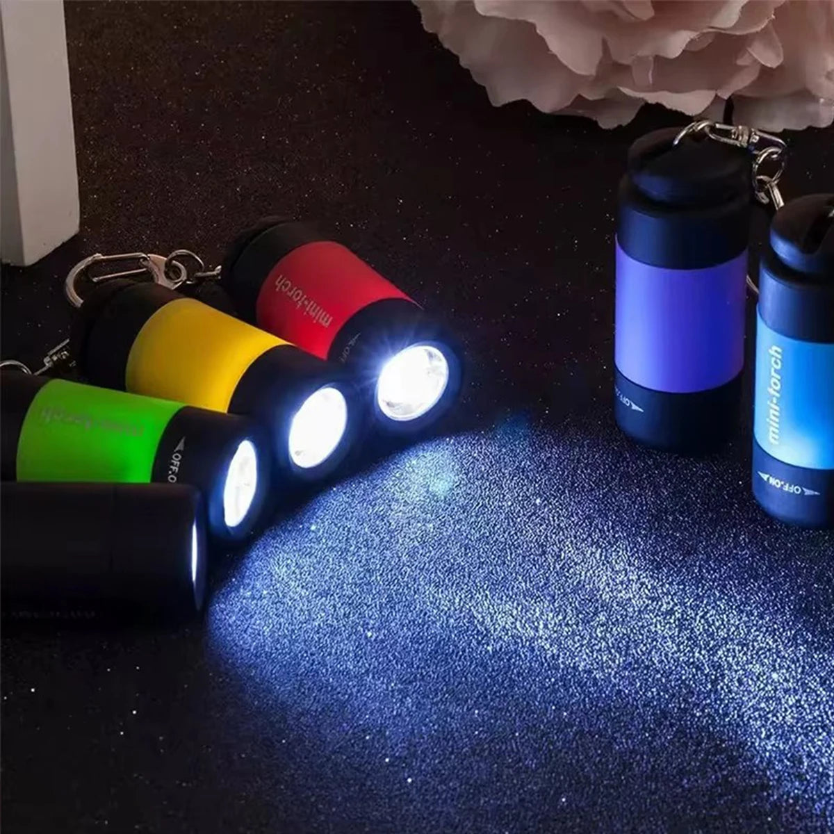 USB Rechargeable LED Multifunctional Strong Light Pocket Keychain Flashlight Waterproof Outdoor Hiking Camping Mini Flashlight