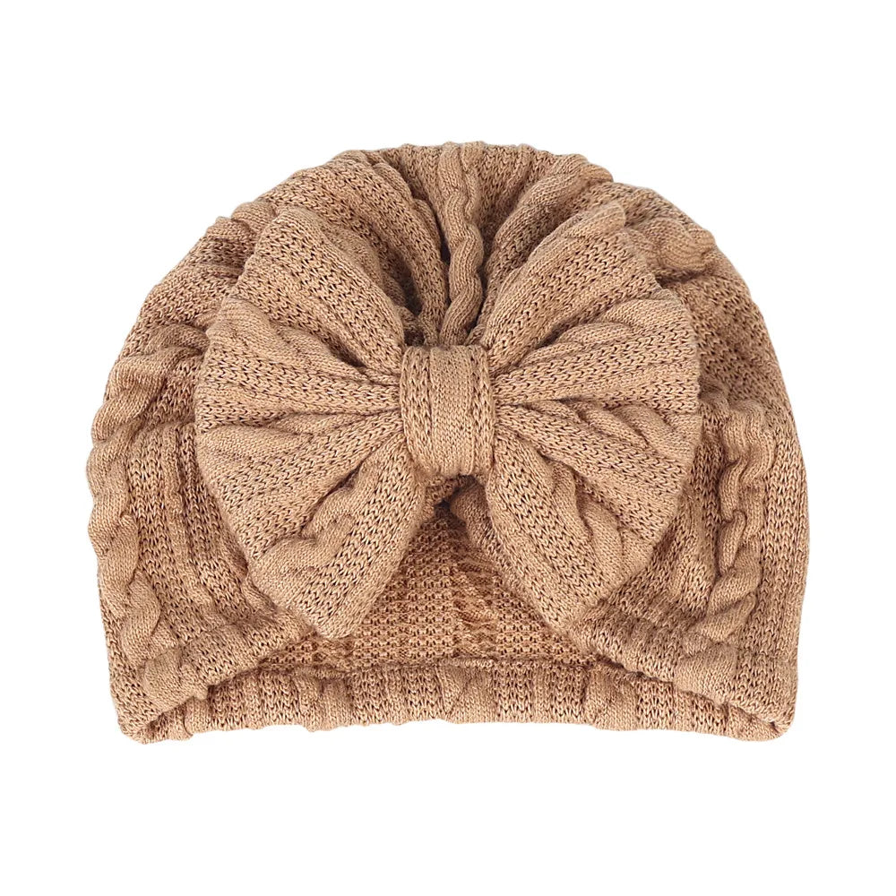 New Baby Hat For Newborn Infant Bows Turban Cap Autumn Winter Soft Baby Girl Bonnet Beanie Headwraps