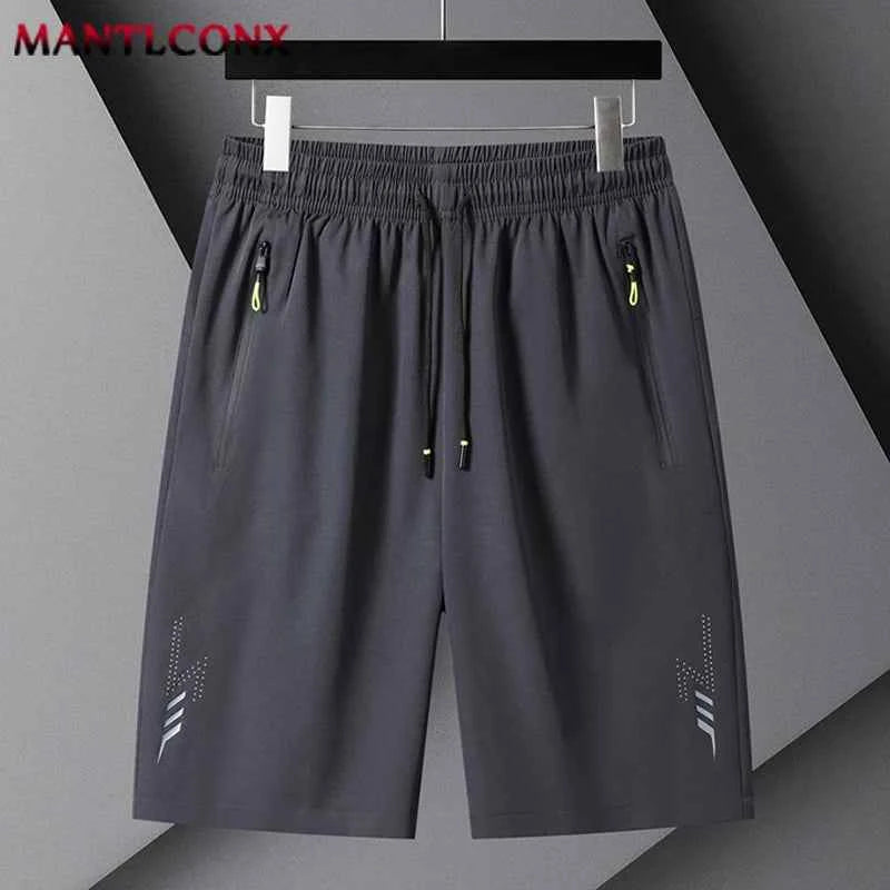 Summer Men's Shorts Cool Sportswear Running Sport Shorts Casual Bottoms Gym Fitness Training Jogging Short Pants Men Black Gray