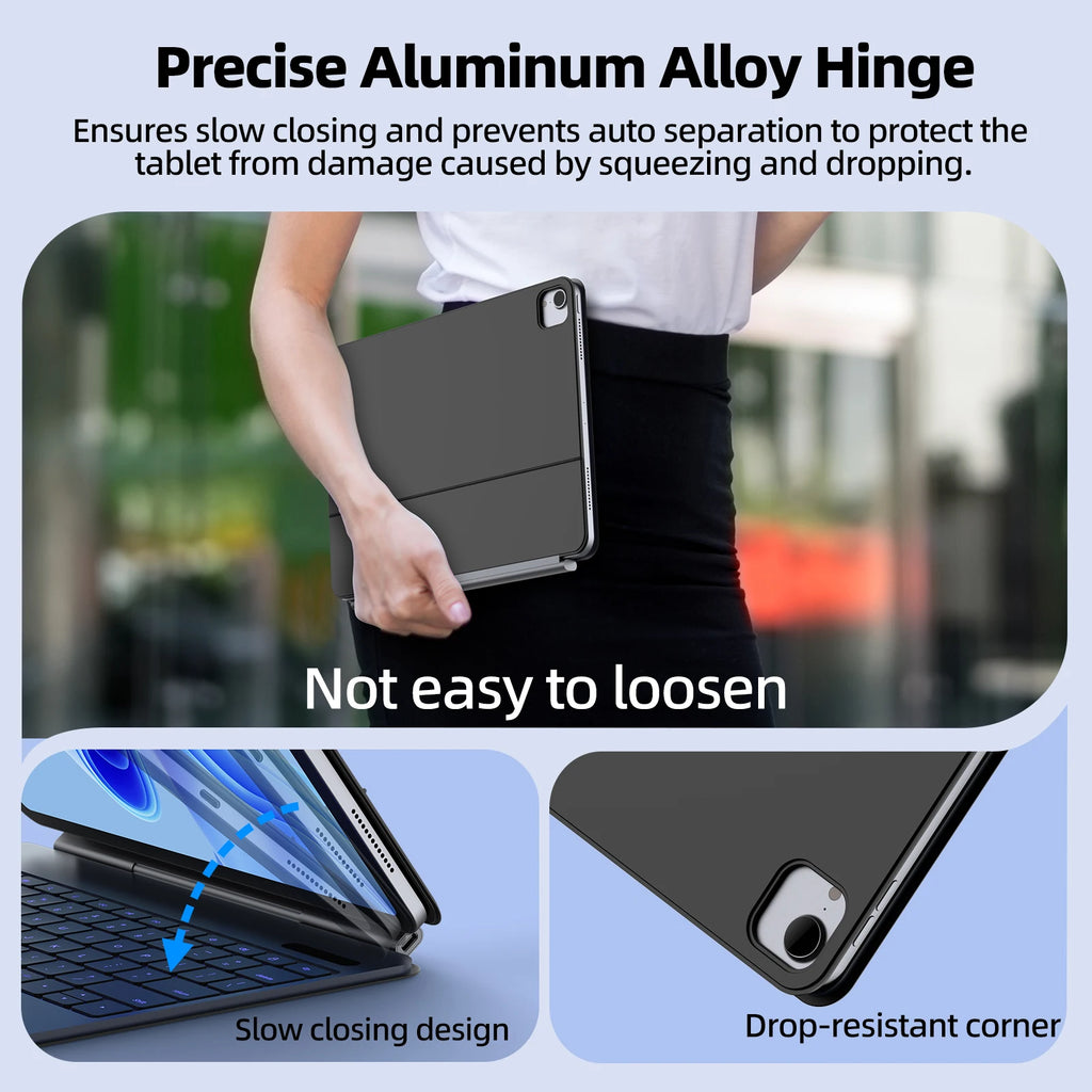 Lightweight Magic Keyboard for iPad Air 2025 Case for iPad Air 6 11 2024 Pro 13 Pro 11 2024 for iPad Pro 12.9 Air 4 5 10.9