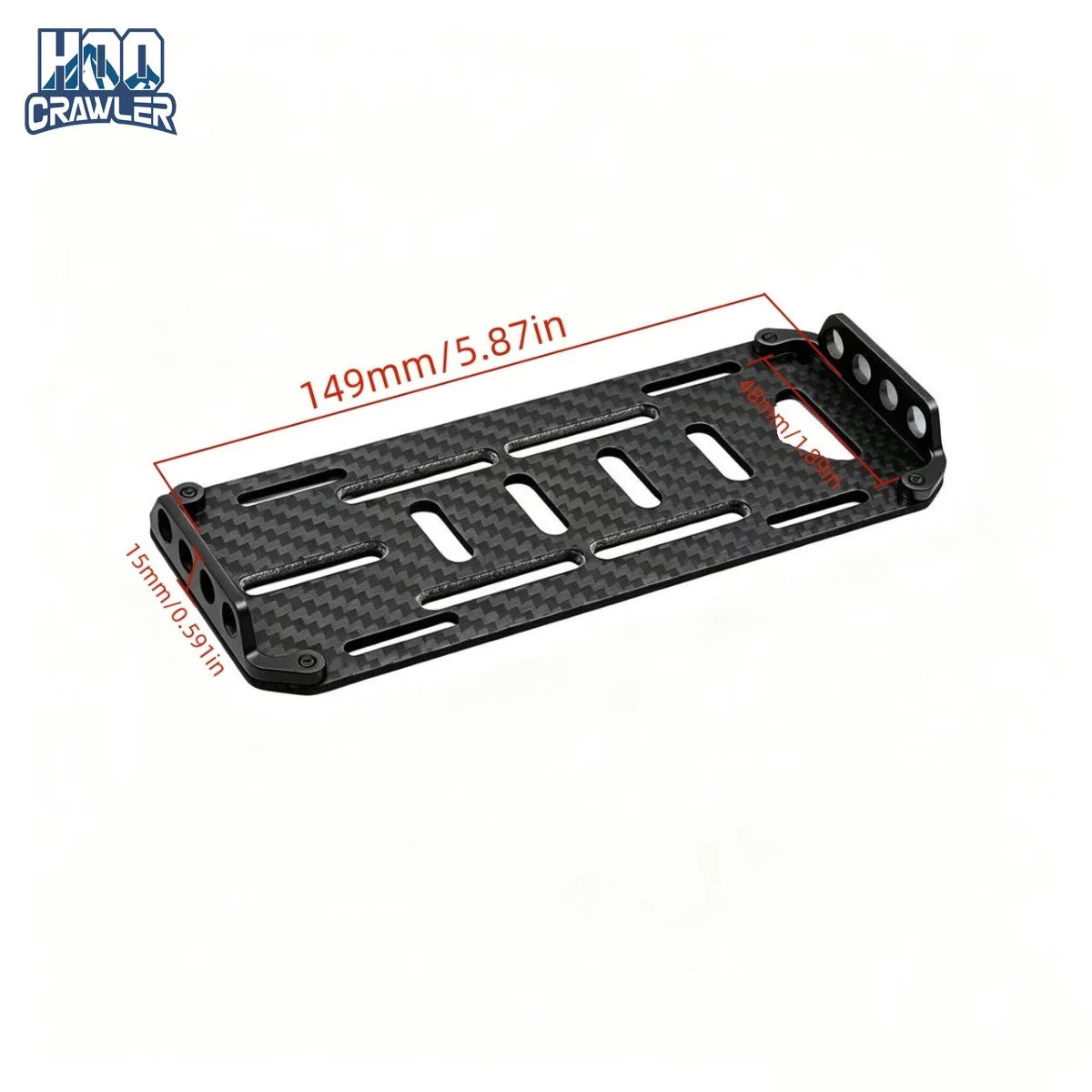 Black Carbon Fiber Battery Mounting Plate for RC Car 1:10 Scale RC Crawler Cars Axial SCX10 CC01 F350 D90 RC4WD Model Toy Part