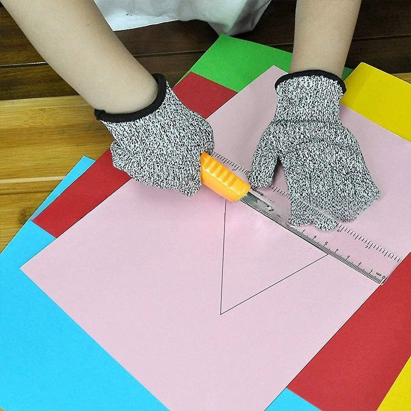 Kids Cut Resistant Gloves, Safety Protection for Woodworking & Paper Cutting, Kitchen Anti-Cut Wear, Kite Flying Essential