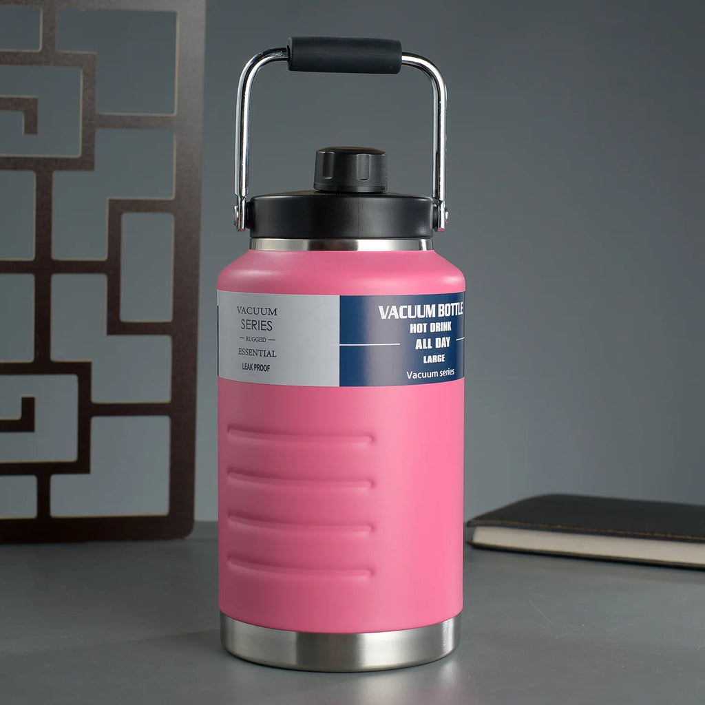 1.5L Large Capacity Vacuum Flask, 304 Stainless Steel Vacuum Bottle, Outdoor Portable Water Bucket, Handheld Sports Water Bottle