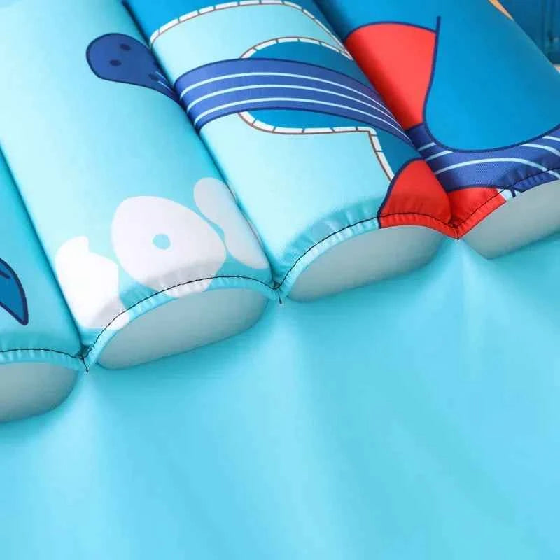 1-6T Children's Buoyancy Swimsuit Cartoon Swimwear Kid One-Piece Floating Rash Guards Bathing Clothes Boys Girls Swimming Suits