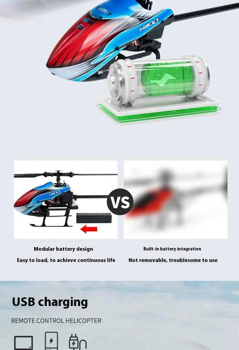 WLtoys RC Helicopters K200 2.4Ghz 4CH 6-Aixs Gyroscope Fixed Height Single Blade Propellor Gyro Mini RC Toys For Kids Gift