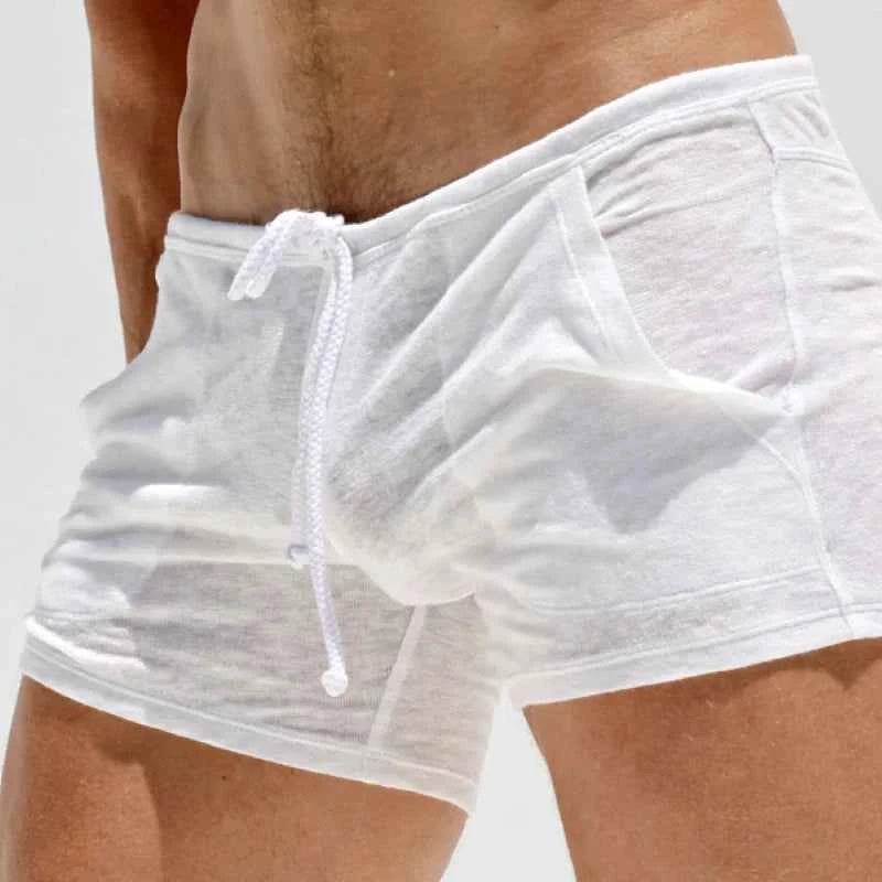 Men's Lightweight Bamboo Knit Home Shorts Summer Comfortable Lounge Sleepwear Elastic Waist Casual Breathable Soft Pajama