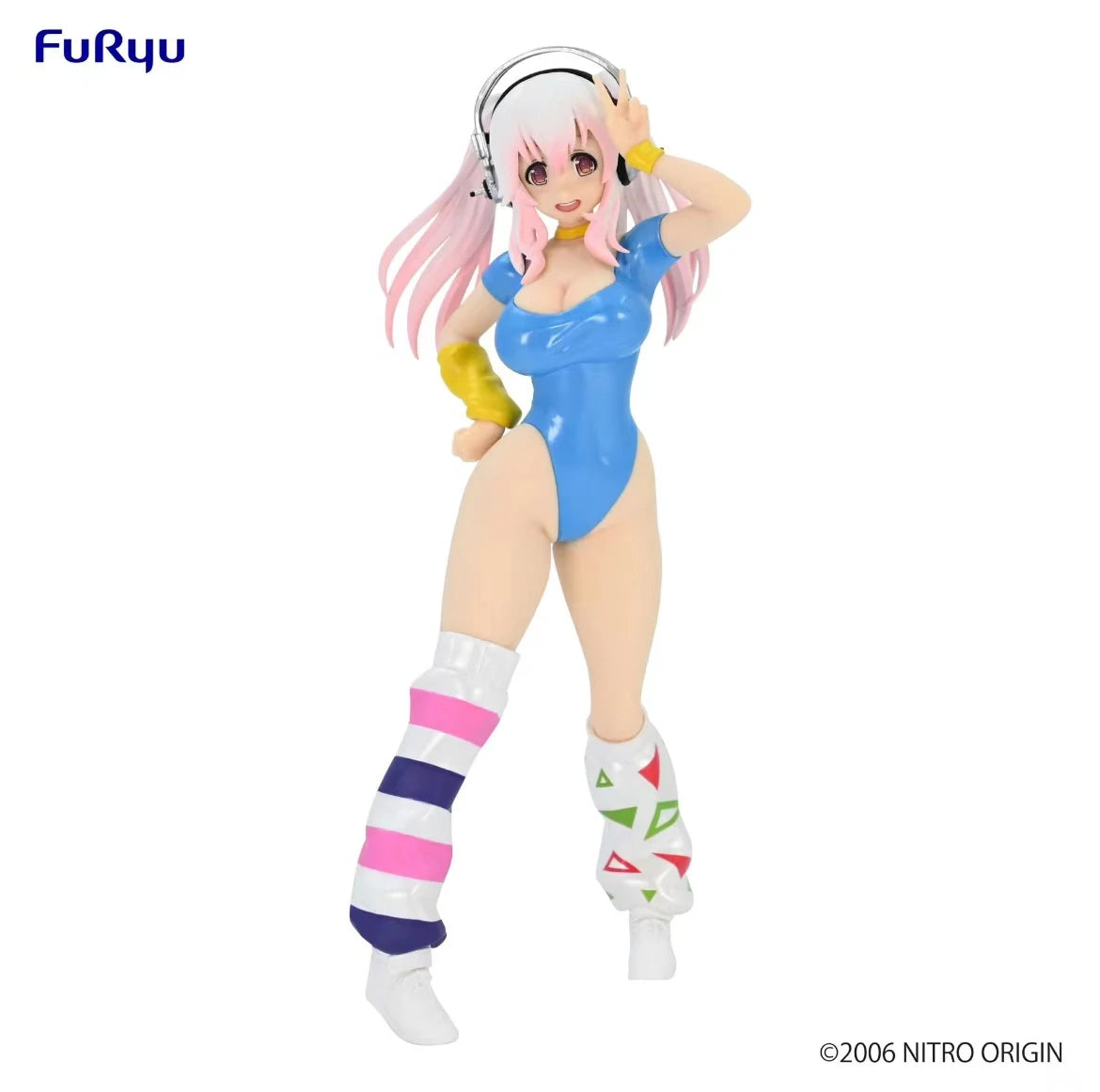 In Stock 100% Original Genuine FuRyu 18cm Super Sonico PVC Anime Collection Cute Models Doll Collectible Toys Birthday Gift