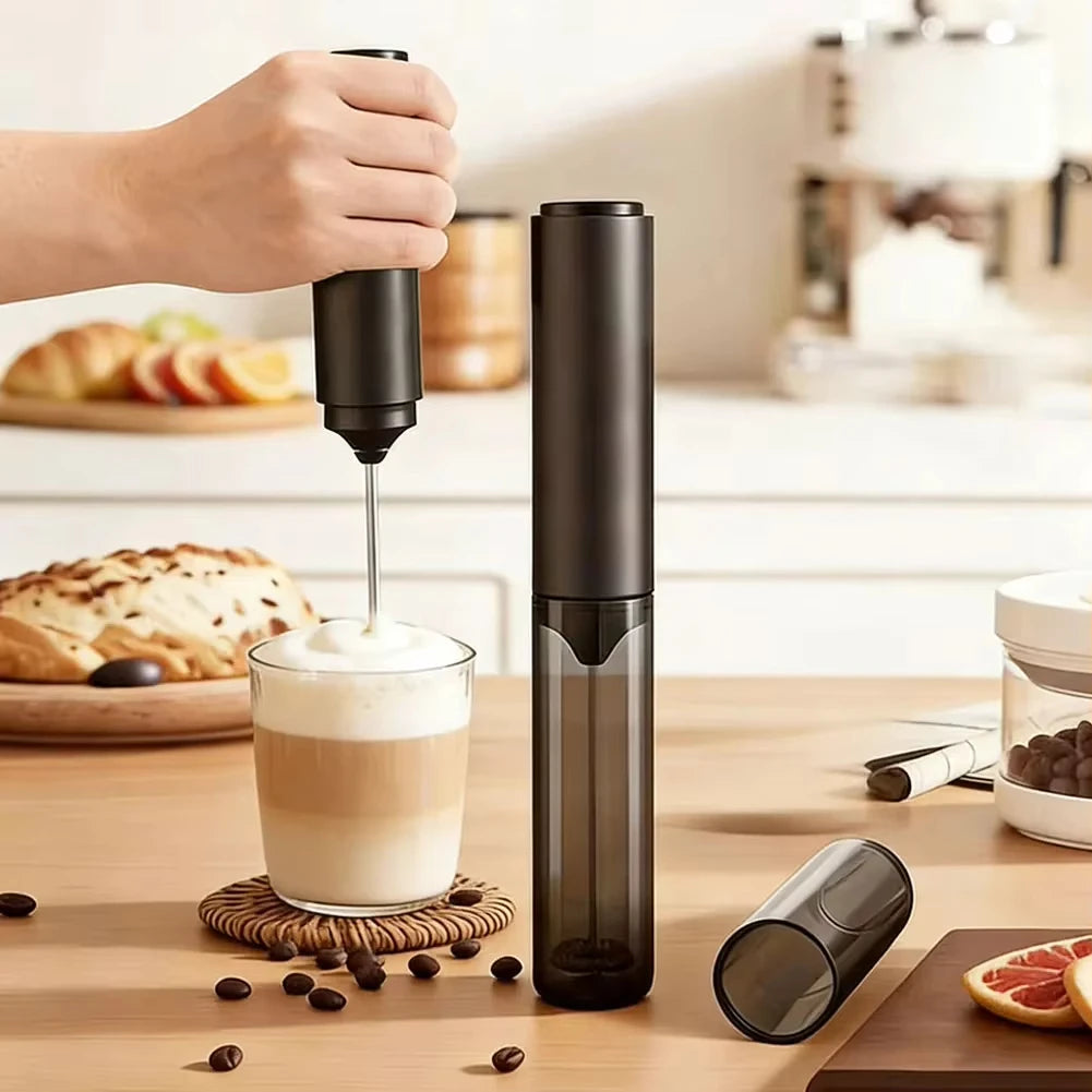 Portable AA Battery Powered Electric Milk Frother Coffee Cream Mixer Egg Beater Kitchen Blender for Coffee Lovers