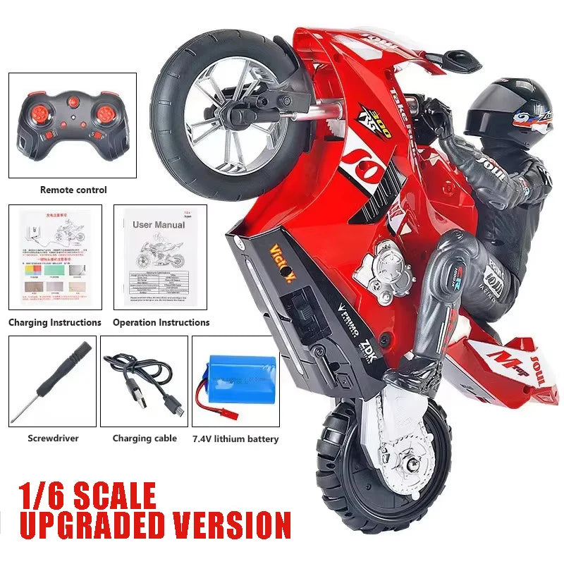 RC Motorcycles 1:6 1:10 Electric Motor RC Cars High Speed 4CH Remote Control Racing Motorcycle Drift Car Kids Xmas Festival Gift