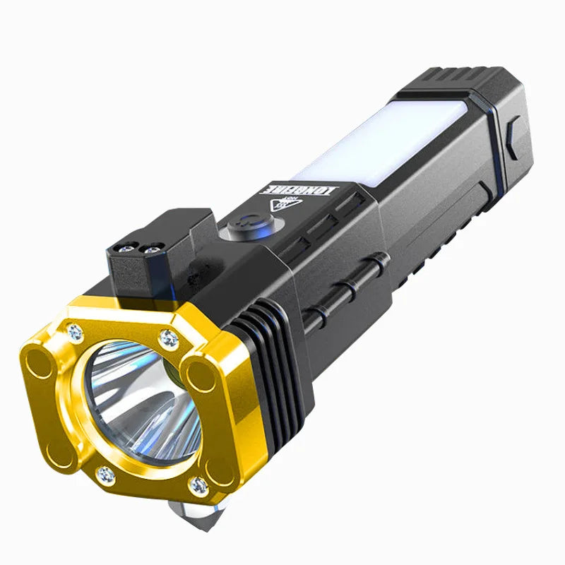 Tactical Led  Flashlight for Emergency Defense,with Safety Hammer, Seatbelt Cutter & Strobe Mode for Emergency Survival & Safety
