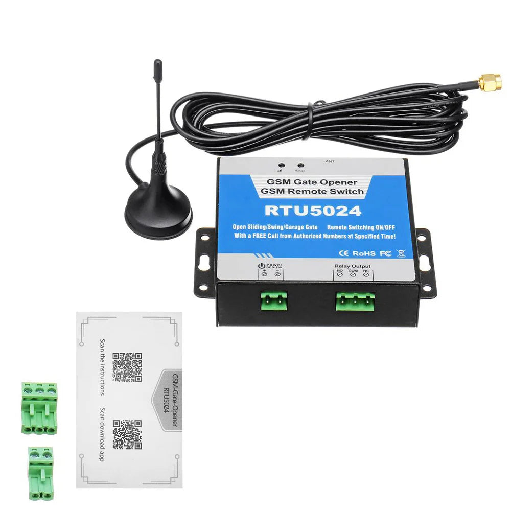Gate Opener Kit GSM Door Gate Opener Remote On/Off Switch Free Call SMS Command Support 850/900/1800/1900MHz