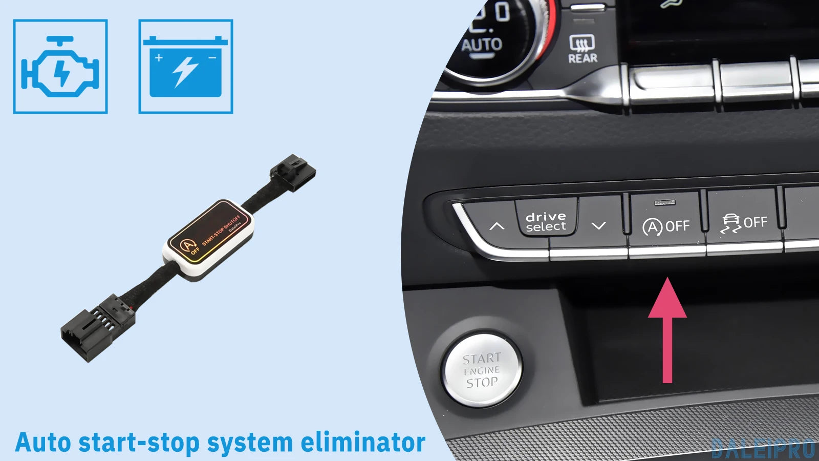 For Audi Q5 2019 2020 2021-2024 80A Automatic Stop Start Engine System Disable Smart Shut Down Car Auto Start Stop Eliminator