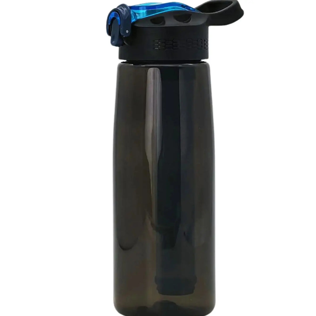 1pcs Water Filter Water Bottle, Lockable Cap, Free Water Purifying Bottle for Travel, Hiking, Camping Water Purification Straw,
