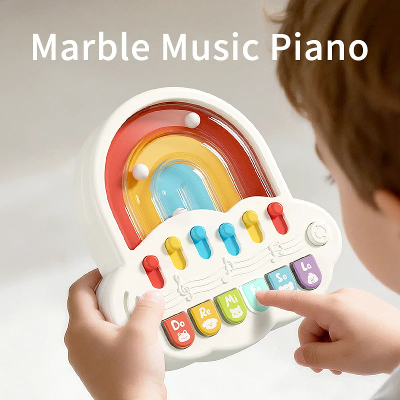 Kids' Rainbow Light-up Electronic Keyboard Toy with Multi-mode Entertainment