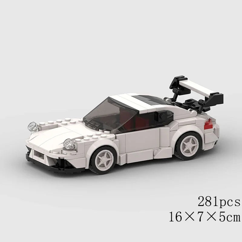 MOC Car Speed RX7 AE86 Chiron R8 Creative Racing Vehicle Model Building Block Super Race brick City Rally Sport Toy Technical