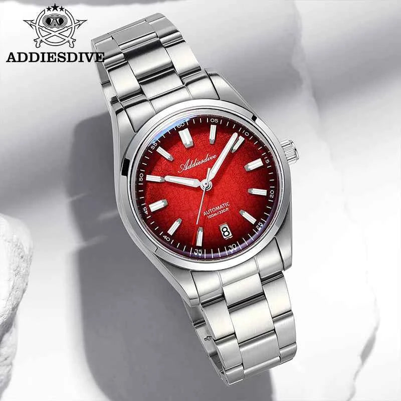 ADDIESDIVE Automatic Watch for Men Dress Mechanical Wristwatch Waterproof 100M Stainless Steel Luxury NH35 Automatic Watches Man