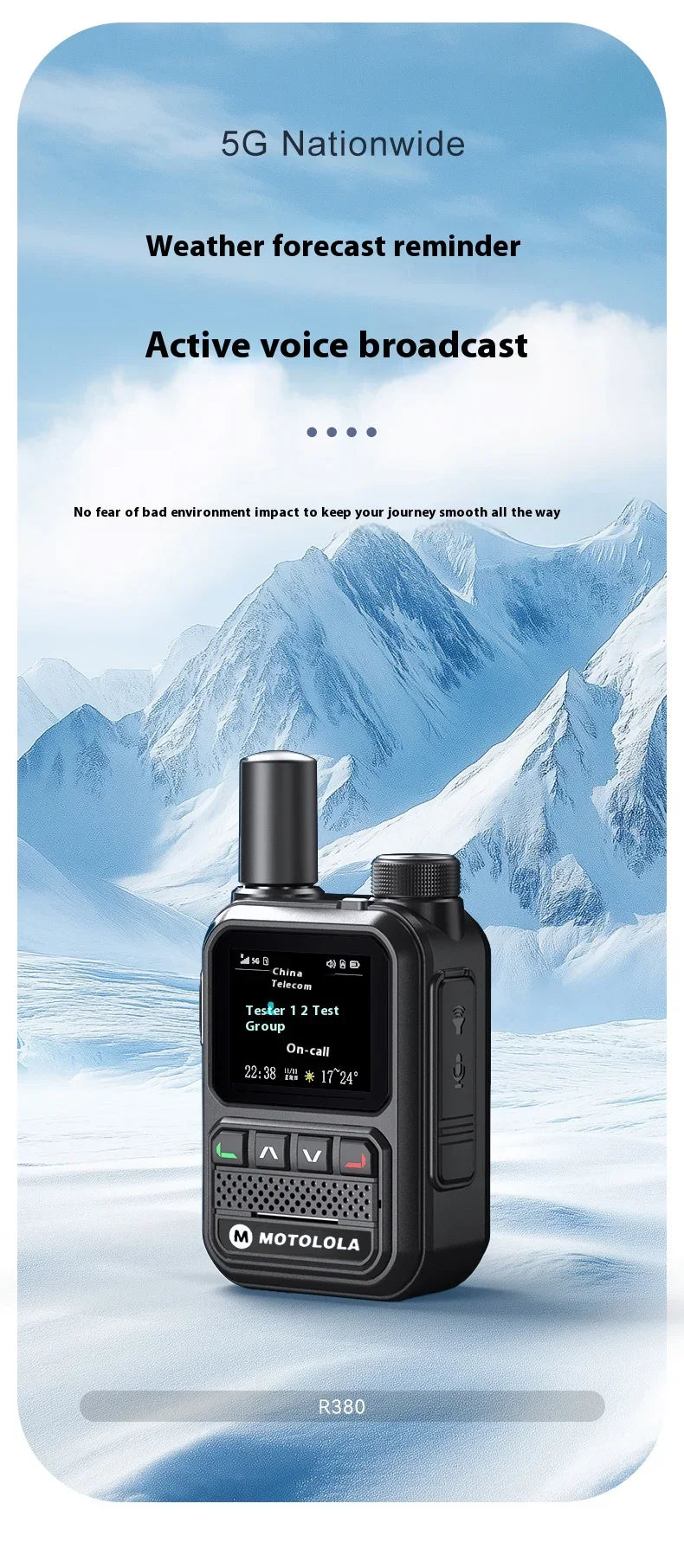 MOTOLOLA POC Radio Nationwide Intercom 5G GPS Dual SIM 5000KM Network Walkie Talkie Handheld Long Range Two Way Ham Radio