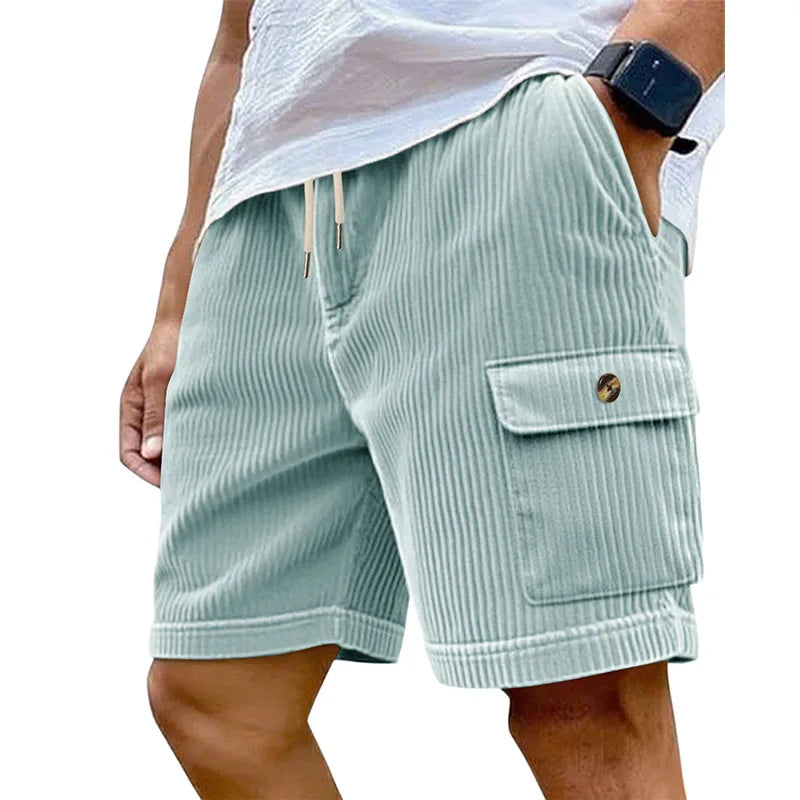 American Men's Heavy Loose Four Seasons Hip Hop Casual Sports Running Corduroy Tooling Shorts