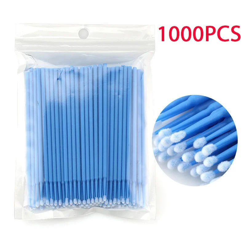 500/1000PCS Eyelash Brushes Crystal Swab Microbrushes Eyelash Extension Brush Grafting Lash Removing Applicators Makeup Tool