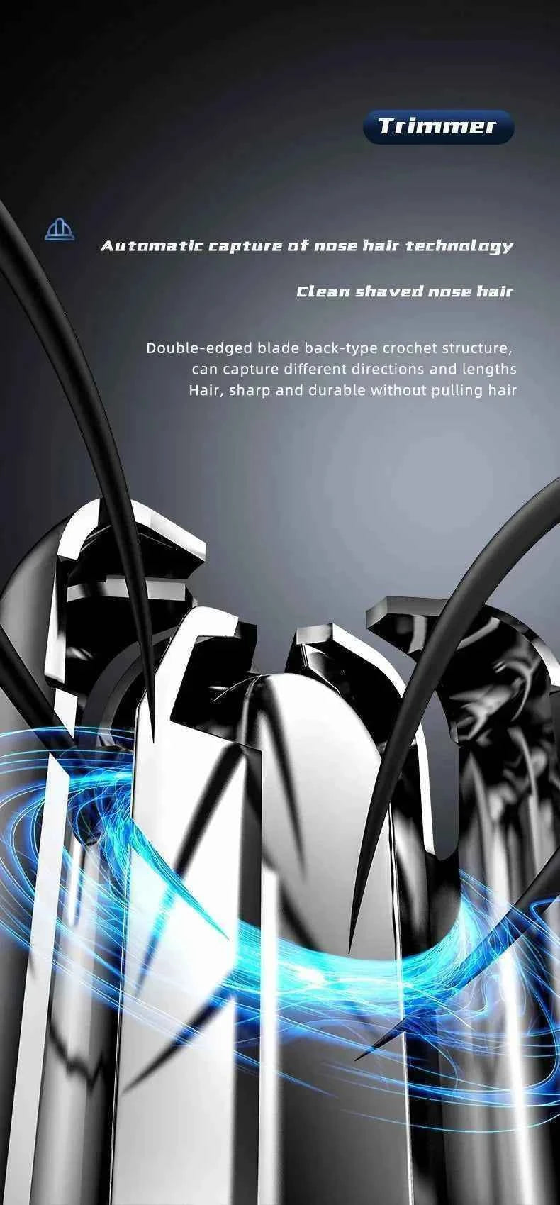 1 PCS Black Electric Nose Hair Trimmer Ear and Nose Hair Trimmer Professional Painless Nose Hair Trimmer For MenAnd Women