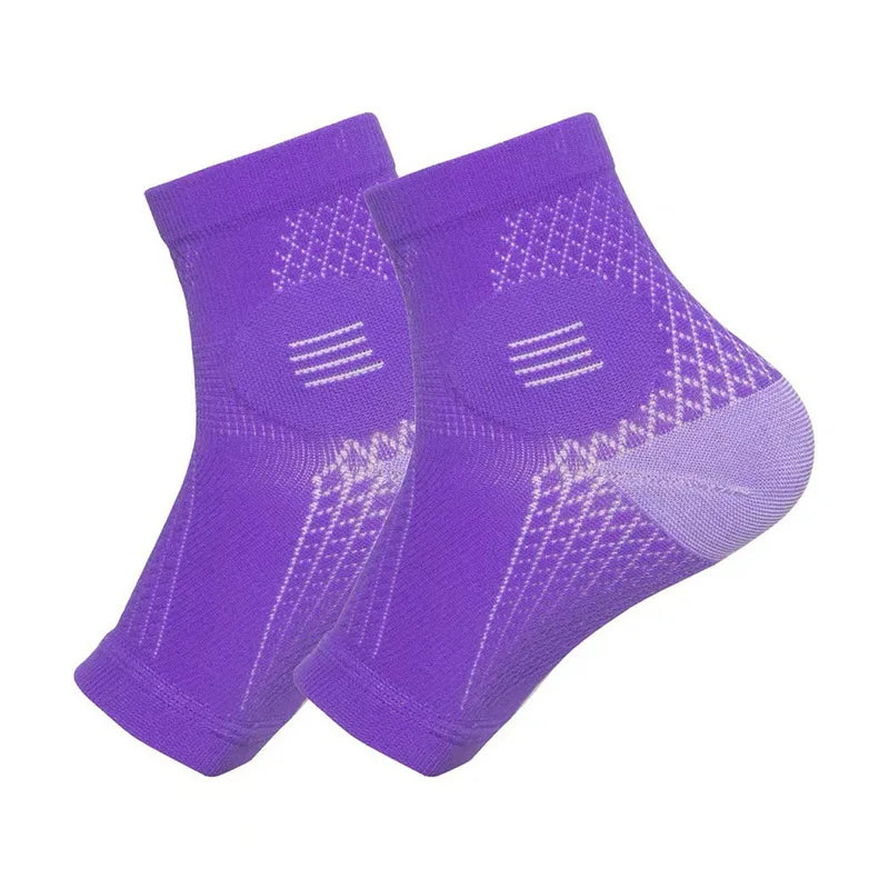 1Pair Ankle Compression Socks,Compression Foot Sleeves with Arch And Ankle Support,Open-Toe Design Neuropathy Socks
