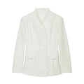 ETJ 2025 women's new fashion design three-dimensional cut high collar slim suit jacket & matching casual trousers