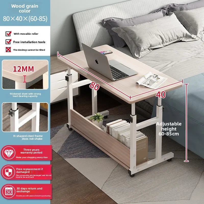 Computer desk Bedside table Mobile lifting small table Household small laptop holder with wheels