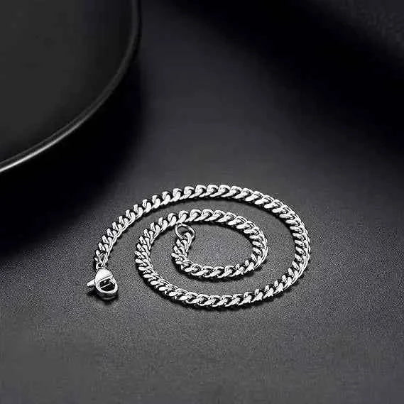 3.5-7MM Wide Stainless Steel Necklaces For Men Punk Cuban Link Chain Choker Women Hip Hop Fashion Party Jewelry Accessories