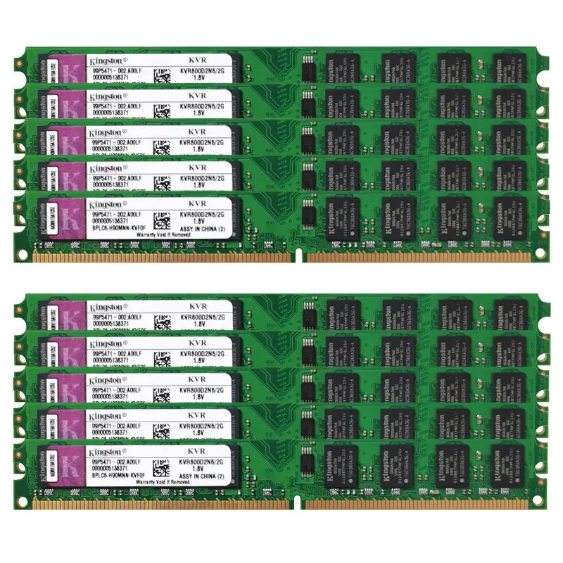 Kingston Memoria Ram DDR2 2GB 4GB(2X2GB) Kit DIMM Memory RAM Computer Desktop 667MHz 800Mhz PC2-5300 6400 ddr2 ram Memory