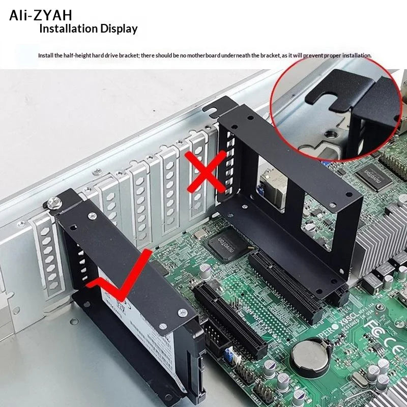 Desktop Computer Case SSD HDD Universal Hard Drive Bay PCI Card Slot Expansion Rack Suitable For 2.5-inch/3.5-inch Hard Drives