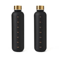 1000ML Bottle With Time Marker Motivational Reusable Fitness Sports Outdoors Travel Cycling Leakproof BPA Free Frosted Bottle