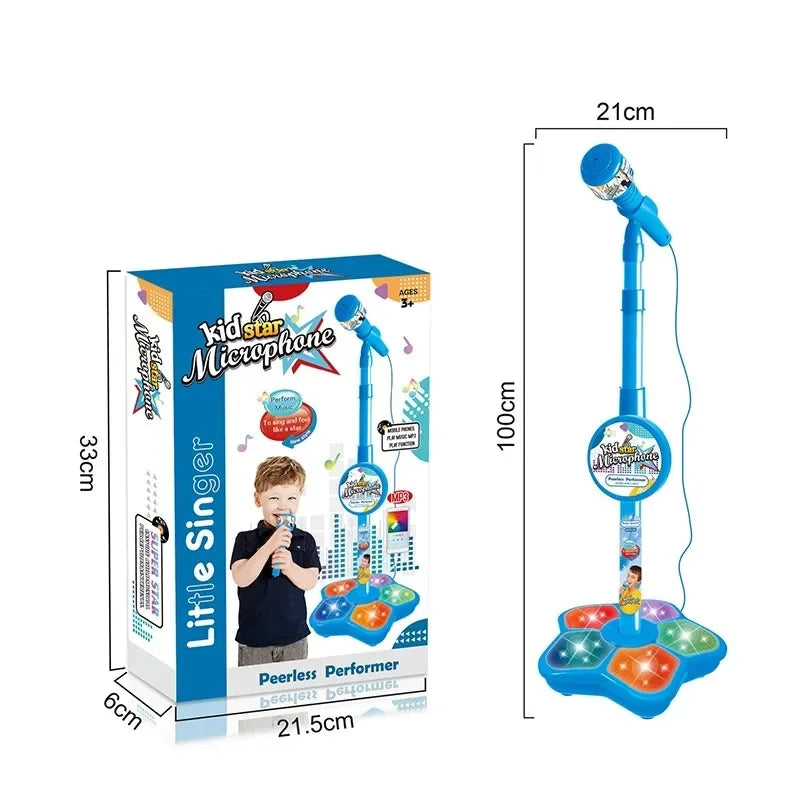 Kids Microphone Stand Toy Portable Children's Karaoke Electronic Durable Party Karaoke Microphone Stand Kids Karaoke Machine