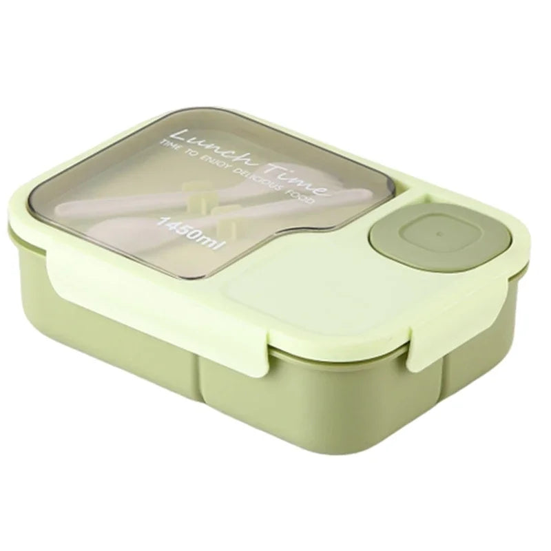 Bento Lunch Box For Kids Girls Cartoon Students Kawaii Cute Heated 3 Grid Sandwich Snack Food Box Special Canteen Food Storage
