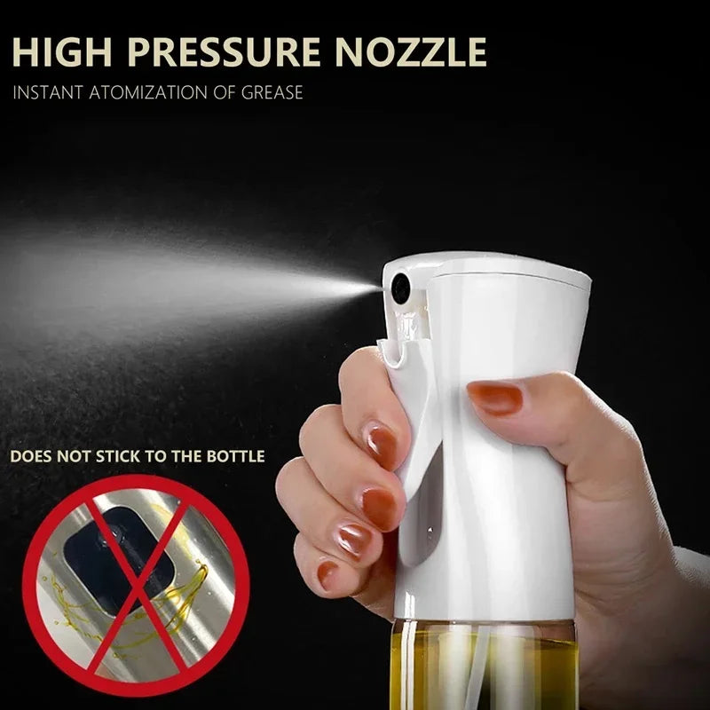 200/300/500ml Oil Spray Plastic Household Kitchen Oil Spray Bottle Or Oil Brush Nebulizing Mist Filling Cooking Dual Use BBQ