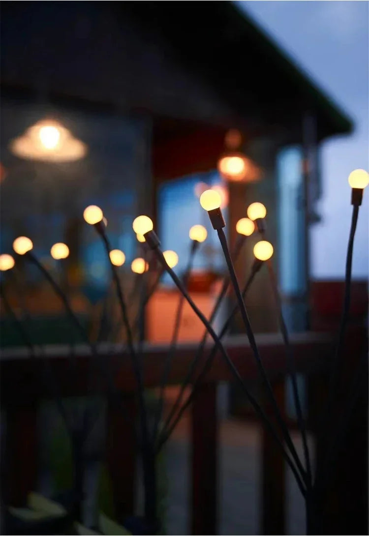 LED Solar Garden Lights Powered Firefly Lights Outdoor Waterproof Vibrant Garden Lights for Patio Pathway Christmas Decoration