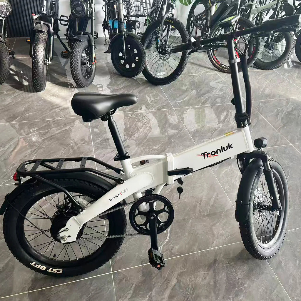 Free Shipping Folding Electric Bike with Front Suspension 20Inch 48V 720W 45Miles 5 Speed for Comfort Riding US Stock